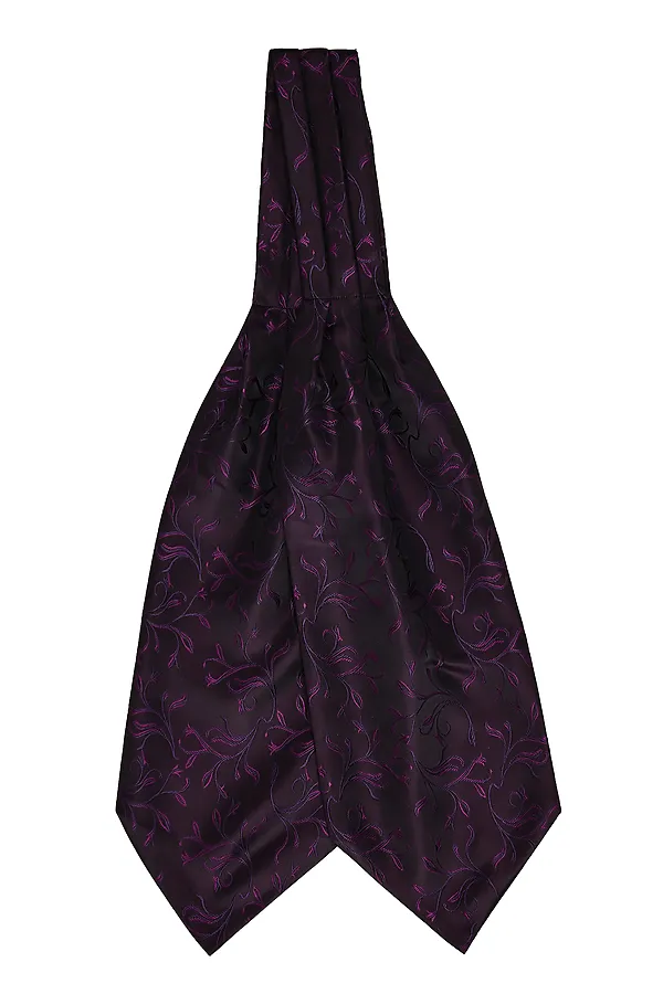 Галстук Аскот SIGNATURE, черный, фиолетовый - фото 2