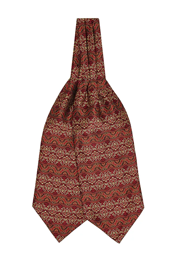 Галстук Аскот SIGNATURE, красный, черный, желтый - фото 2