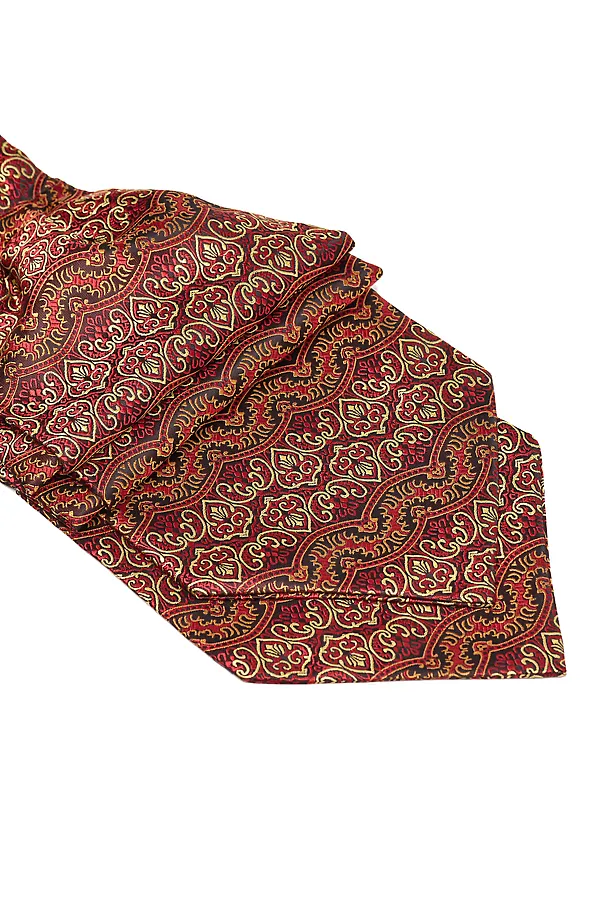 Галстук Аскот SIGNATURE, красный, черный, желтый - фото 2