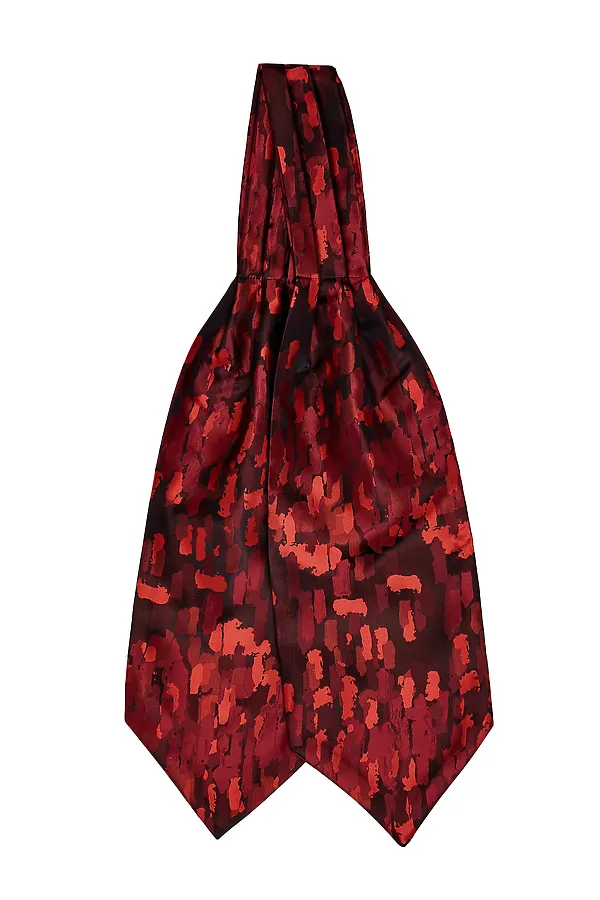 Галстук Аскот SIGNATURE, красный, темно-красный, черный - фото 2