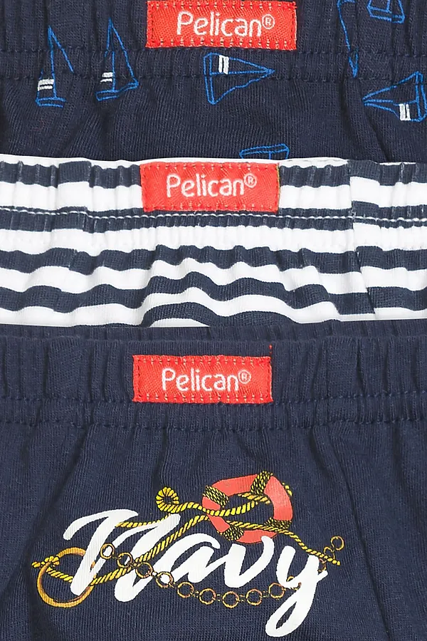 Трусы 3 шт. PELICAN, темно-синий/темно-синий/темно-синий - фото 2