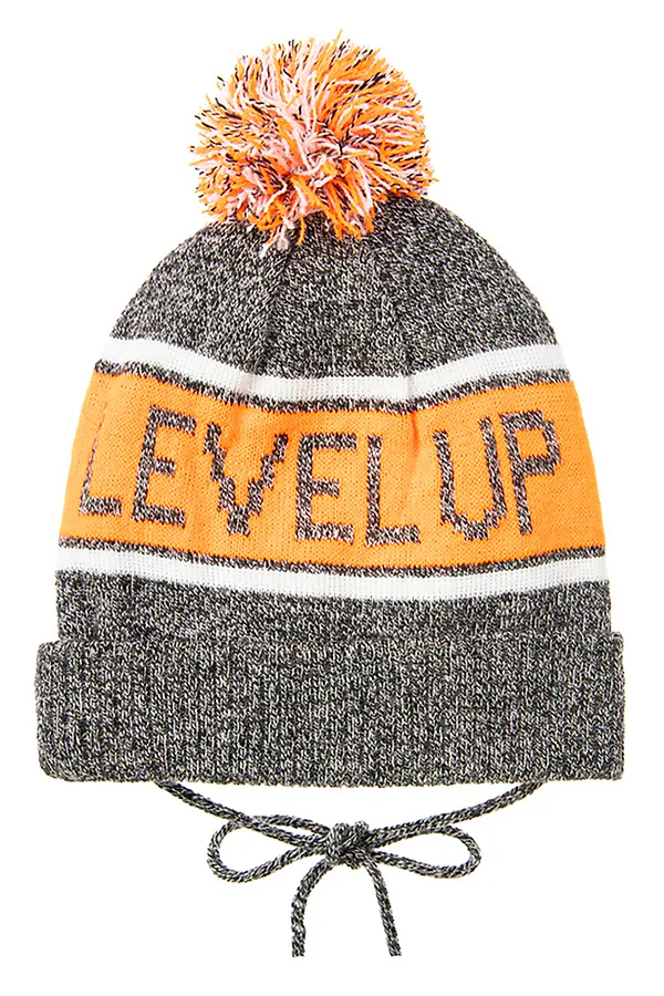Шапка PLAYTODAY, серый, оранжевый. - фото 2