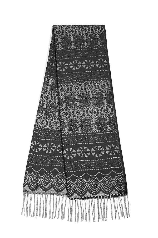 Шарф ESLI, черно-серый - фото 2