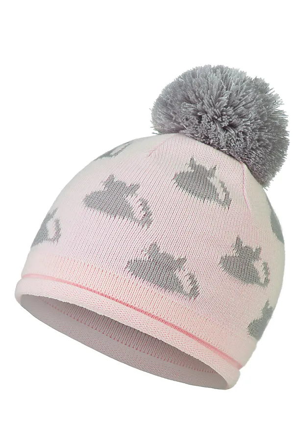 Шапка ESLI, розовый-серый - фото 2