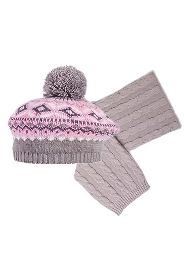 Комплект (Шапка+Шарф) ESLI, серый - фото 2