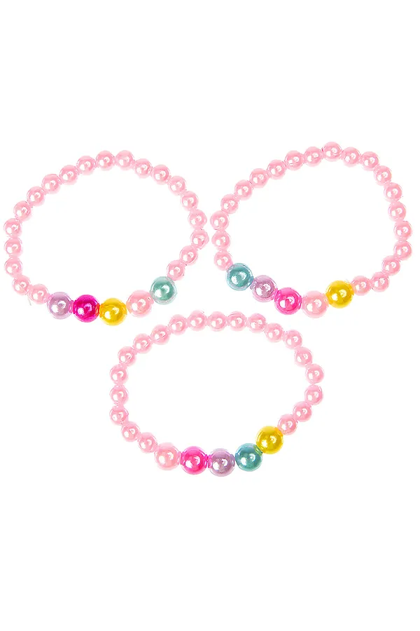 Набор браслетов 3 шт. PLAYTODAY, розовый - фото 2
