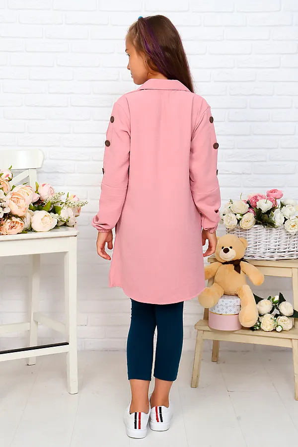 Туника-рубашка СОФИЯ37, розовый - фото 2