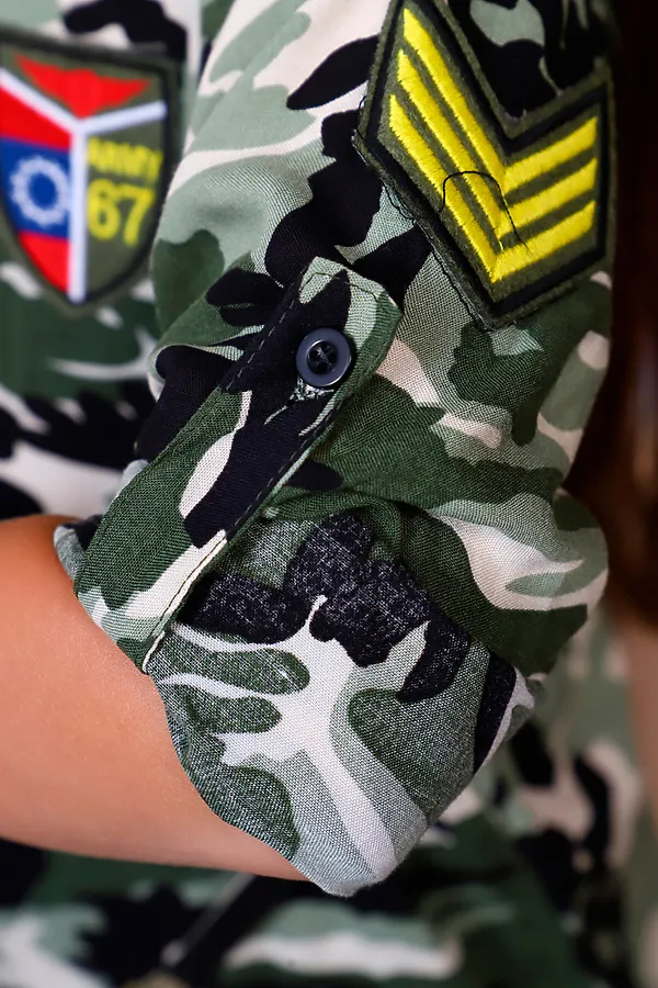 Туника-рубашка СОФИЯ37, военный - фото 2