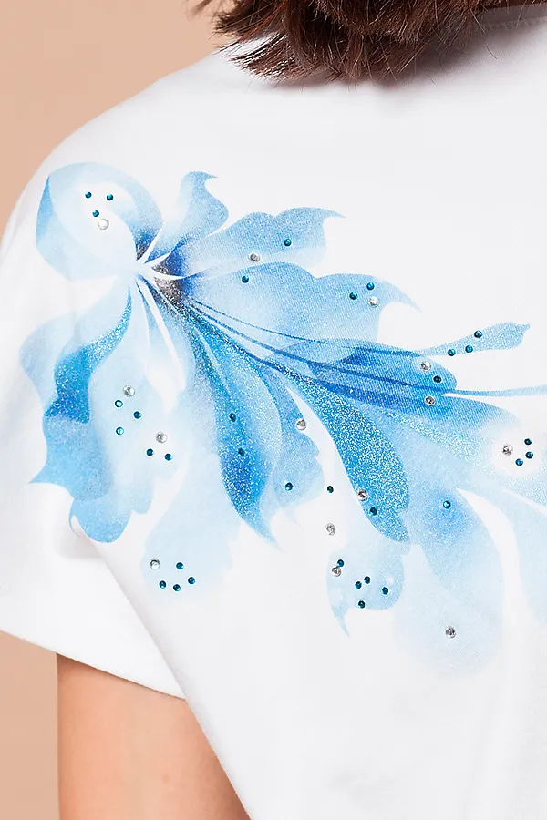 Футболка VILATTE, белый_цветок - фото 2