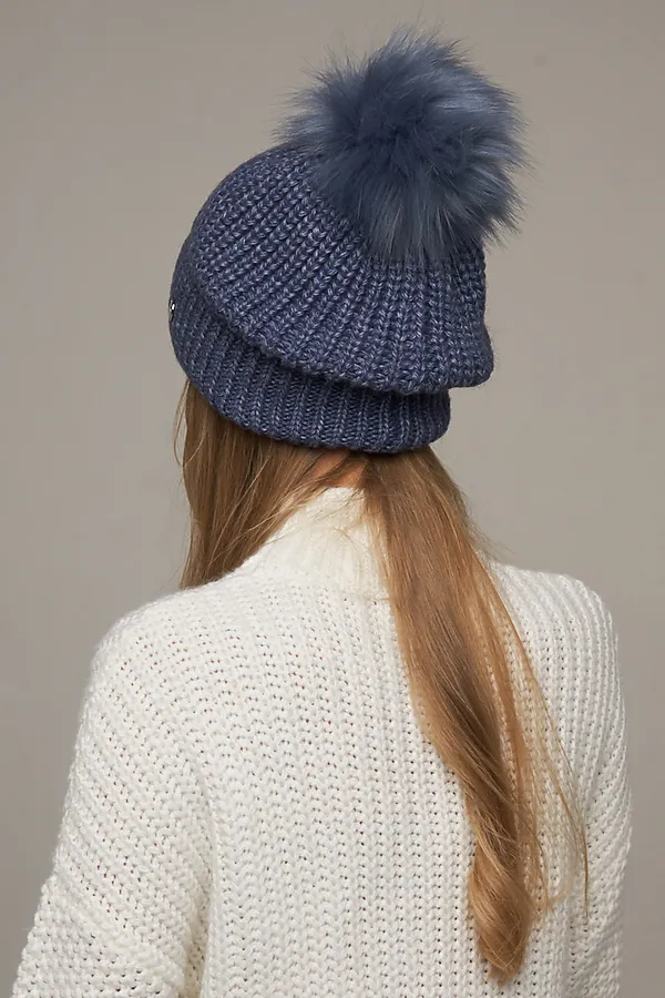 Шапка VAY, св.джинс - фото 2