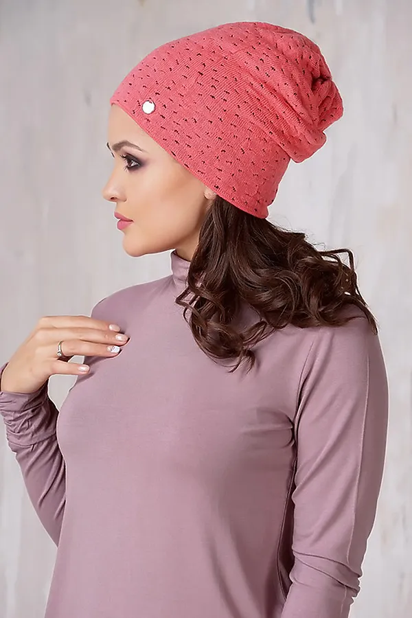 Шапка VAY, земляника/баклажан - фото 2