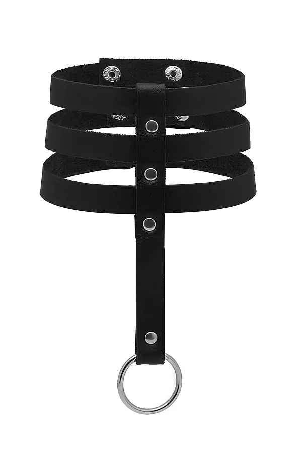 Чокер "Суспирия" КРАСНАЯ ЖАРА, черный, серебристый - фото 2