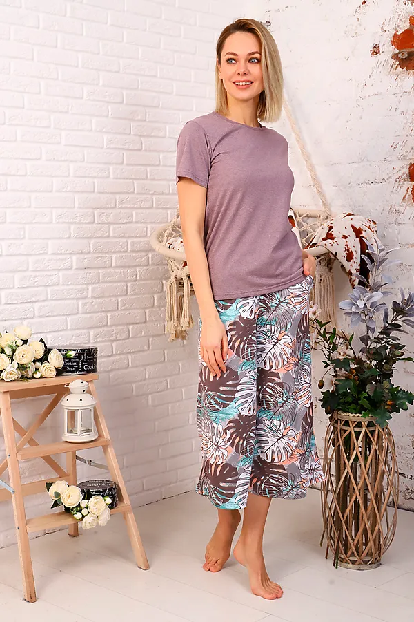 Комплект (Брюки+футболка) СОФИЯ37, сухая роза - фото 2