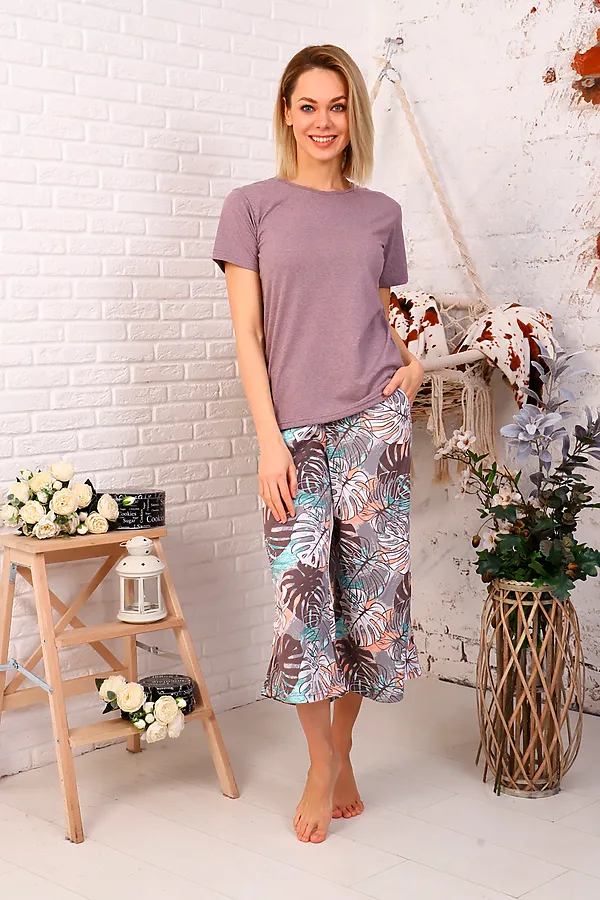 Комплект (Брюки+футболка) СОФИЯ37, сухая роза - фото 2
