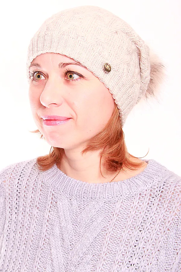 Шапка VAY, св.бежевый - фото 2