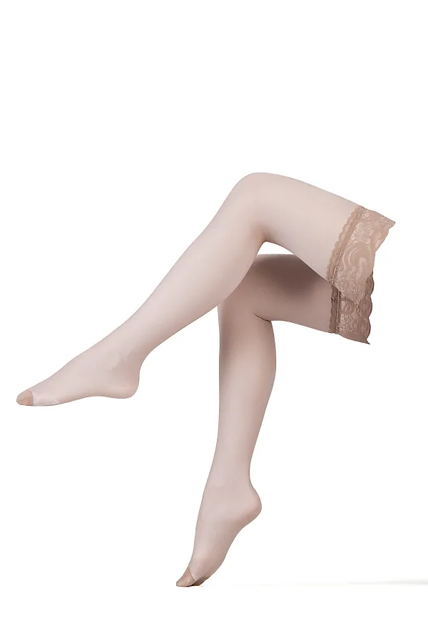 Чулки "Танго на двоих" LE CABARET, темно-бежевый - фото 2