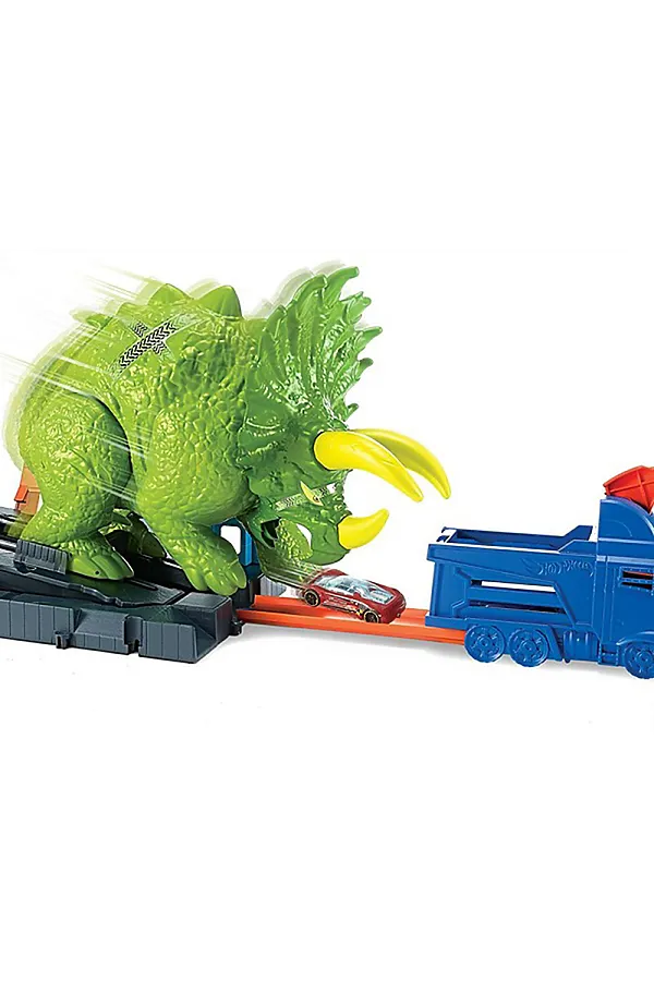 Hot Wheels Сити Игровой набор "Разгневанный трицератопс" MATTEL, мультиколор - фото 2