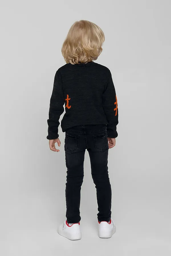 Джемпер ESLI, серо-оранжевый - фото 2