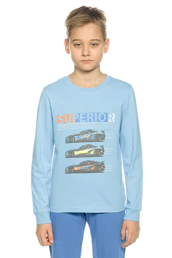 Пижама(Лонгслив+Брюки) PELICAN, голубой - фото 2