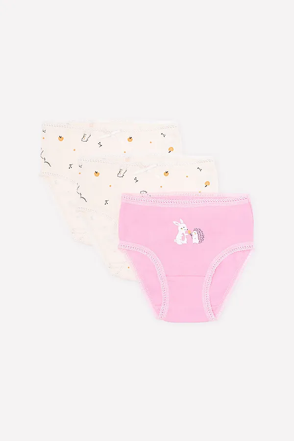 Трусы 3 шт. CROCKID, розовый - фото 2