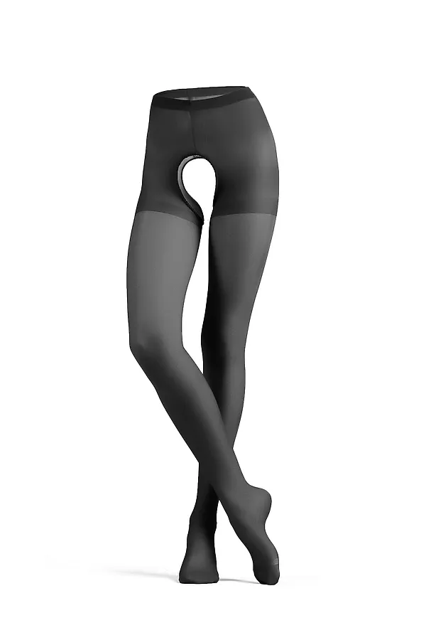 Колготки с вырезом в интимной зоне "Любовное настроение" LE CABARET, черный - фото 2