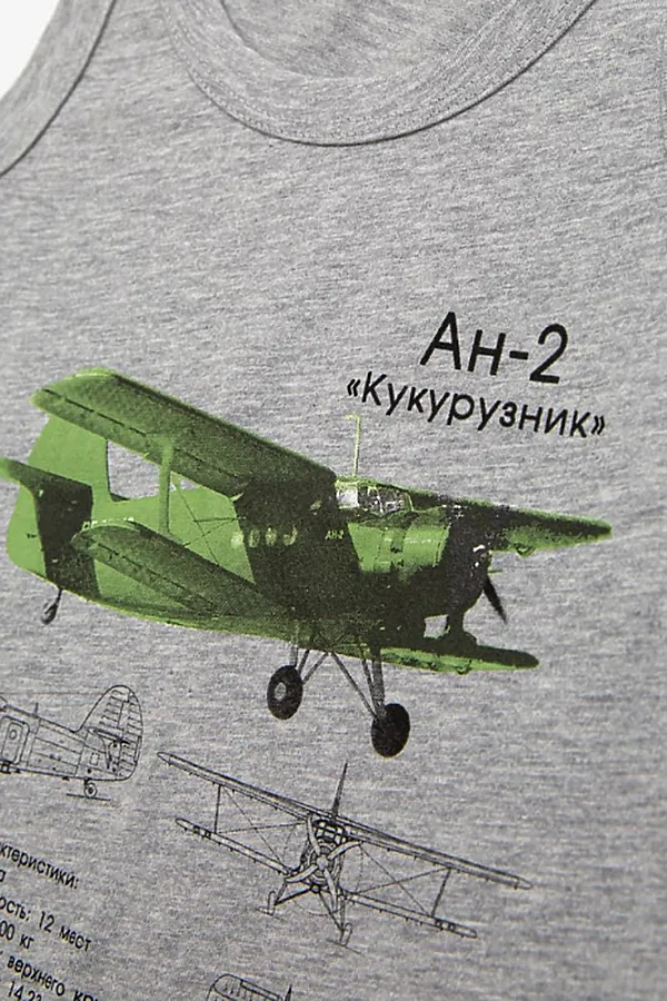 Комплект(Майка+Трусы) MARK FORMELLE, серый меланж +камуфляж геометрия - фото 2