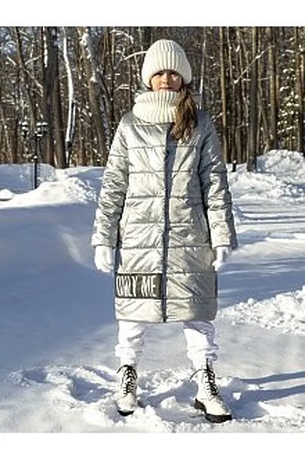 Пальто 6з0421 серебро NIKASTYLE, серебро - фото 2