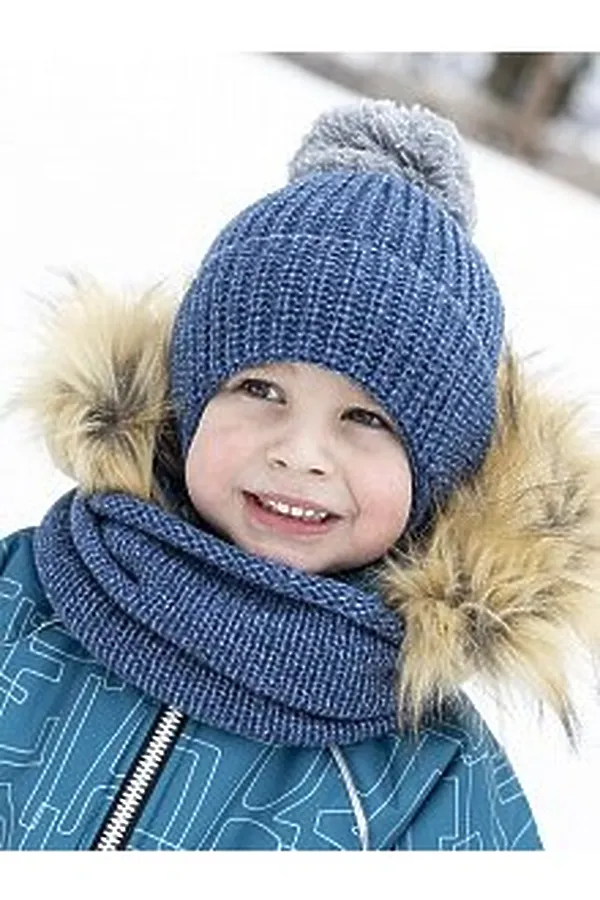 Шапка 11з5521 джинсовый NIKASTYLE, джинсовый - фото 2