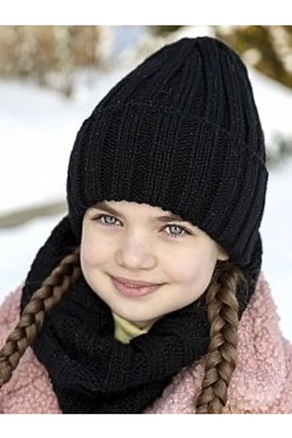 Комплект шапка и снуд 12з14821 черный NIKASTYLE, черный - фото 2