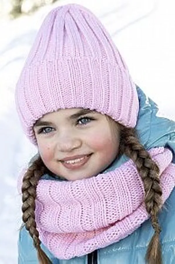 Комплект шапка и снуд 12з14821 розовый NIKASTYLE, розовый - фото 2