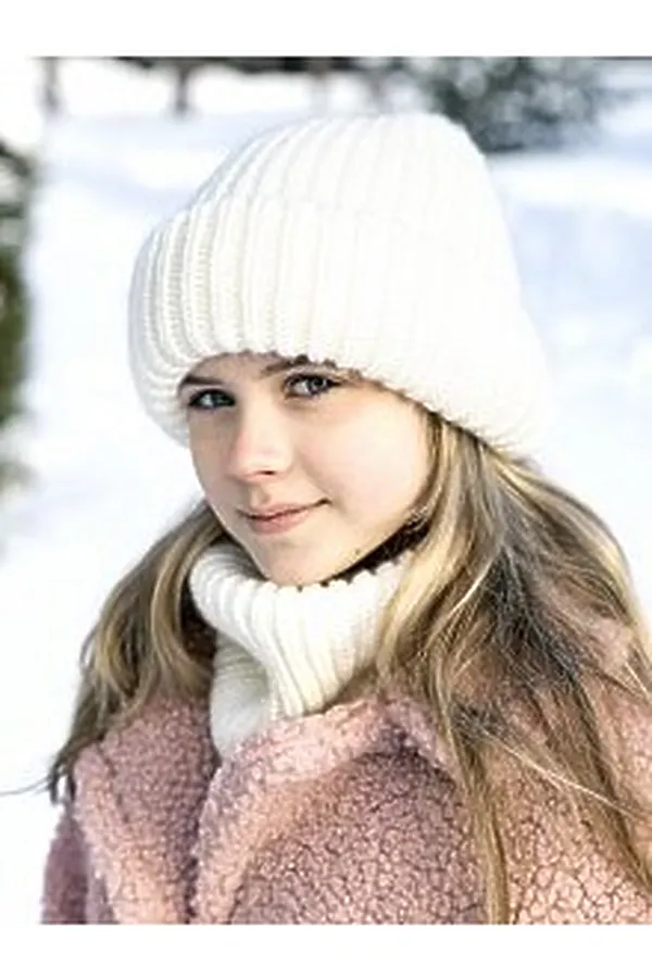 Комплект шапка и снуд 12з15221 молочный NIKASTYLE, молочный - фото 2