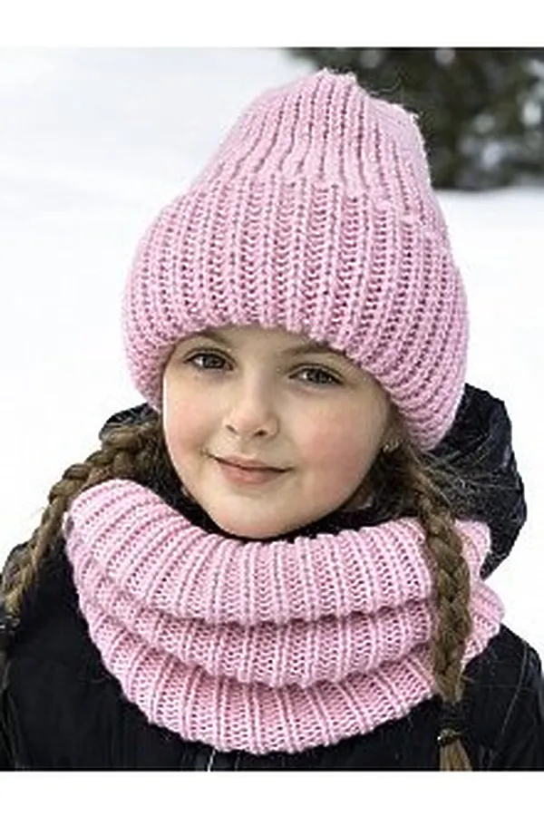Комплект шапка и снуд 12з15221 розовый NIKASTYLE, розовый - фото 2
