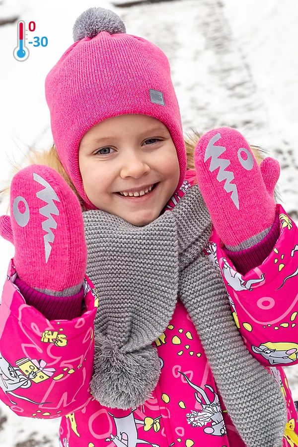 Варежки 14з15621 розовый NIKASTYLE, розовый - фото 2