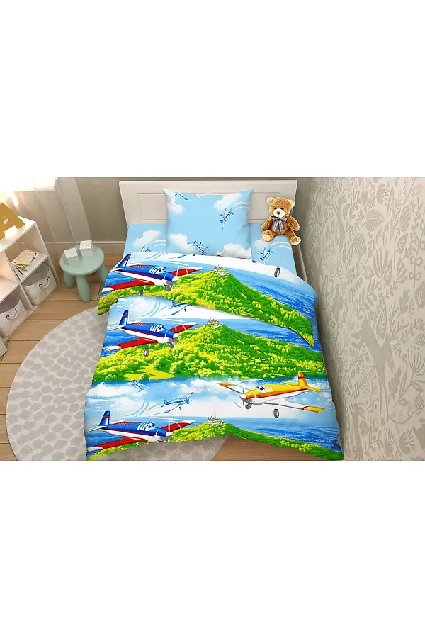 КПБ Василек 3954/1 Тинейджер 70х70 бязь НАТАЛИ, голубой (ед.) - фото 2