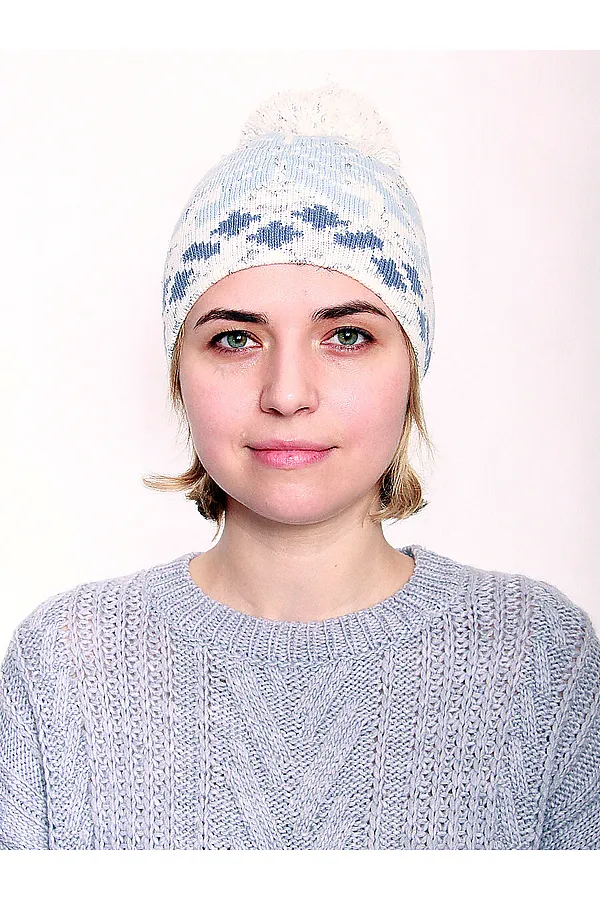 Шапка VAY, вечерний иней/зимние сумерки/жемчужно-голубой - фото 2