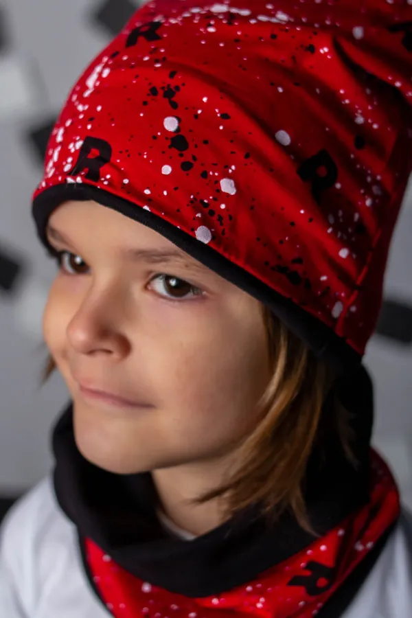 Комплект "Red" (шапка + снуд) ДЕТСКИЙ ТРИКОТАЖ 37, красный - фото 2