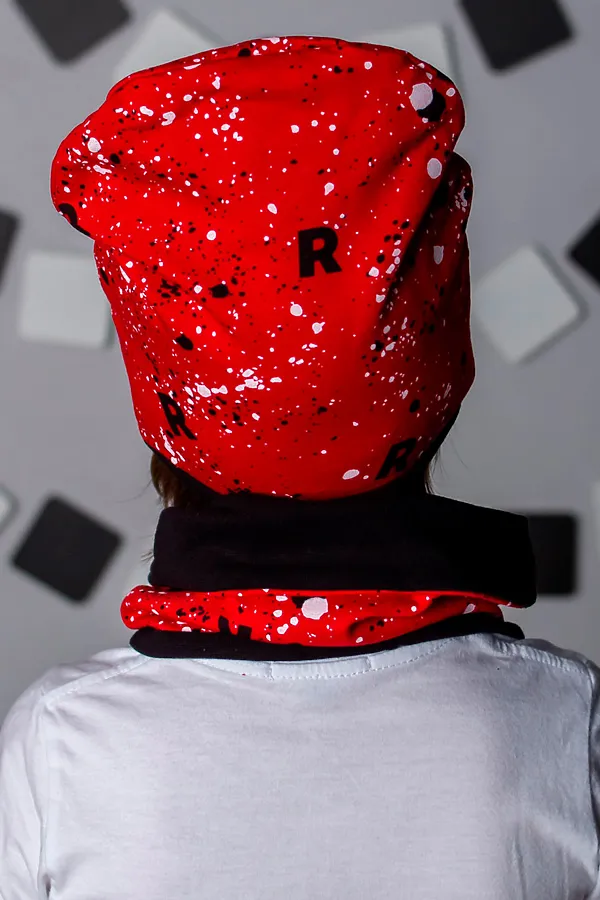 Комплект "Red" (шапка + снуд) ДЕТСКИЙ ТРИКОТАЖ 37, красный - фото 2