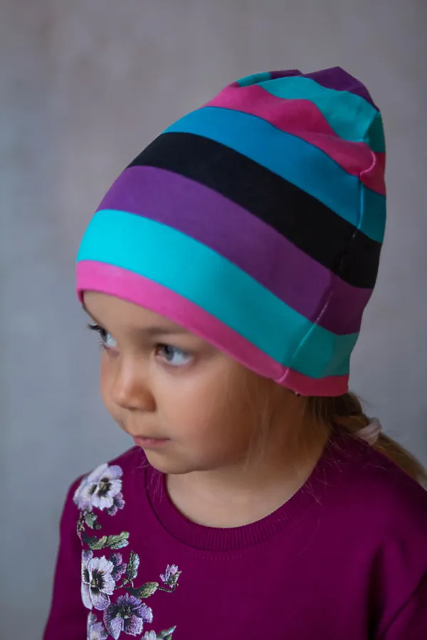 Шапка "Полоса Радуга" ДЕТСКИЙ ТРИКОТАЖ 37, полоска - фото 2