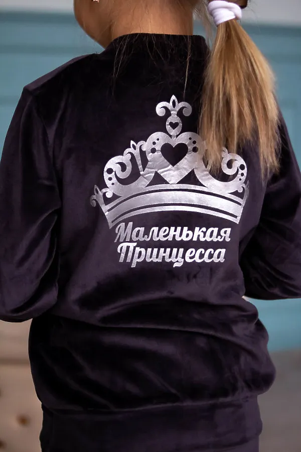 Костюм "Бархат" Серый ДЕТСКИЙ ТРИКОТАЖ 37, серый - фото 2