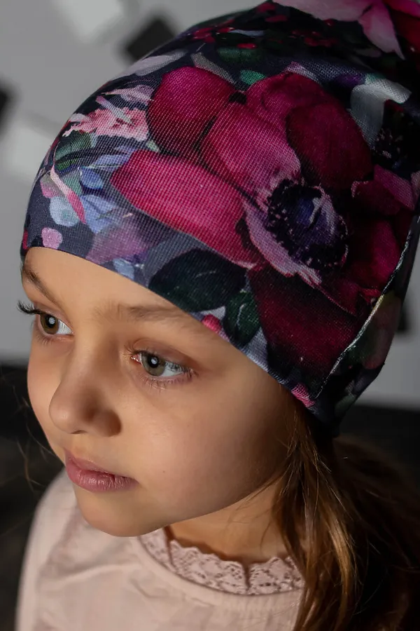 Шапка "Милена" ДЕТСКИЙ ТРИКОТАЖ 37, набивка - фото 2