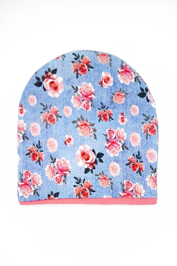 Шапка "Джинса Розы " ДЕТСКИЙ ТРИКОТАЖ 37, набивка - фото 2