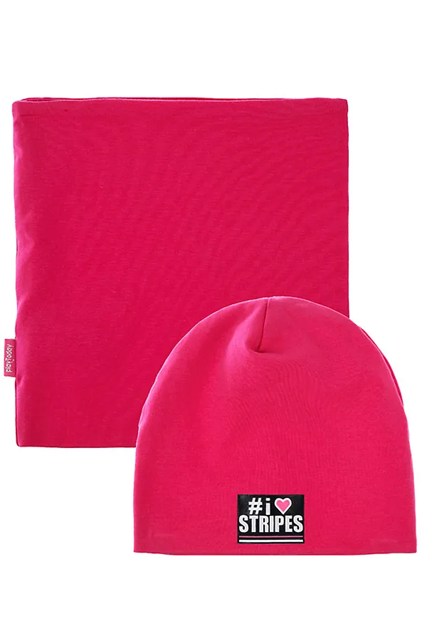 Комплект (Шапка+Снуд) PLAYTODAY, фуксия - фото 2
