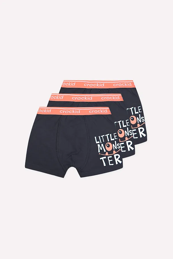 Трусы 3 шт. CROCKID, темно-серый - фото 2