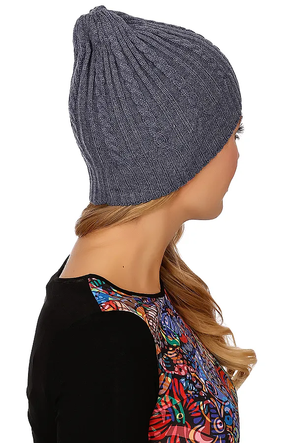 Шапка VAY, джинсовый - фото 2