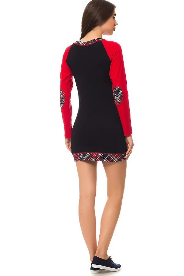 Платье BON-AR, красно-черный - фото 2