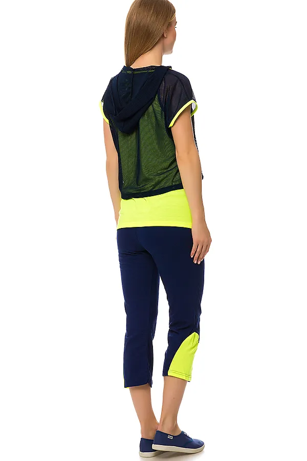 Комплект (Бриджи + Майка + Футболка) BON-AR, синий/лайм - фото 2