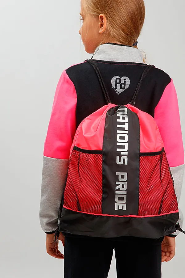 Сумка-мешок PLAYTODAY, фуксия, черный - фото 2