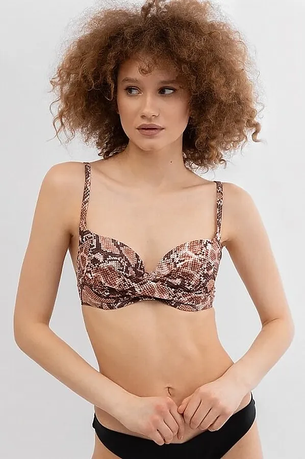 Бюстгалтер купальный MARK FORMELLE, питон на коричневом - фото 2