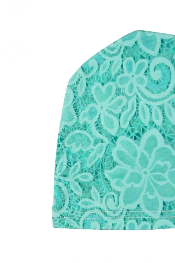 Шапка "Кружева-малышка" ДЕТСКИЙ ТРИКОТАЖ 37, ментол - фото 2