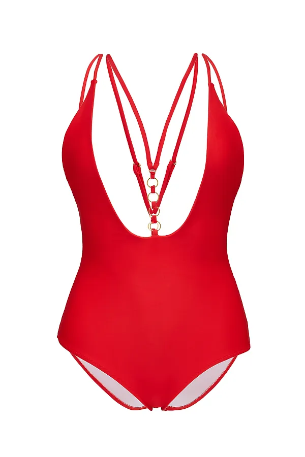 Купальник "Летний отпуск" Nothing But Love, золотистый, красный - фото 2